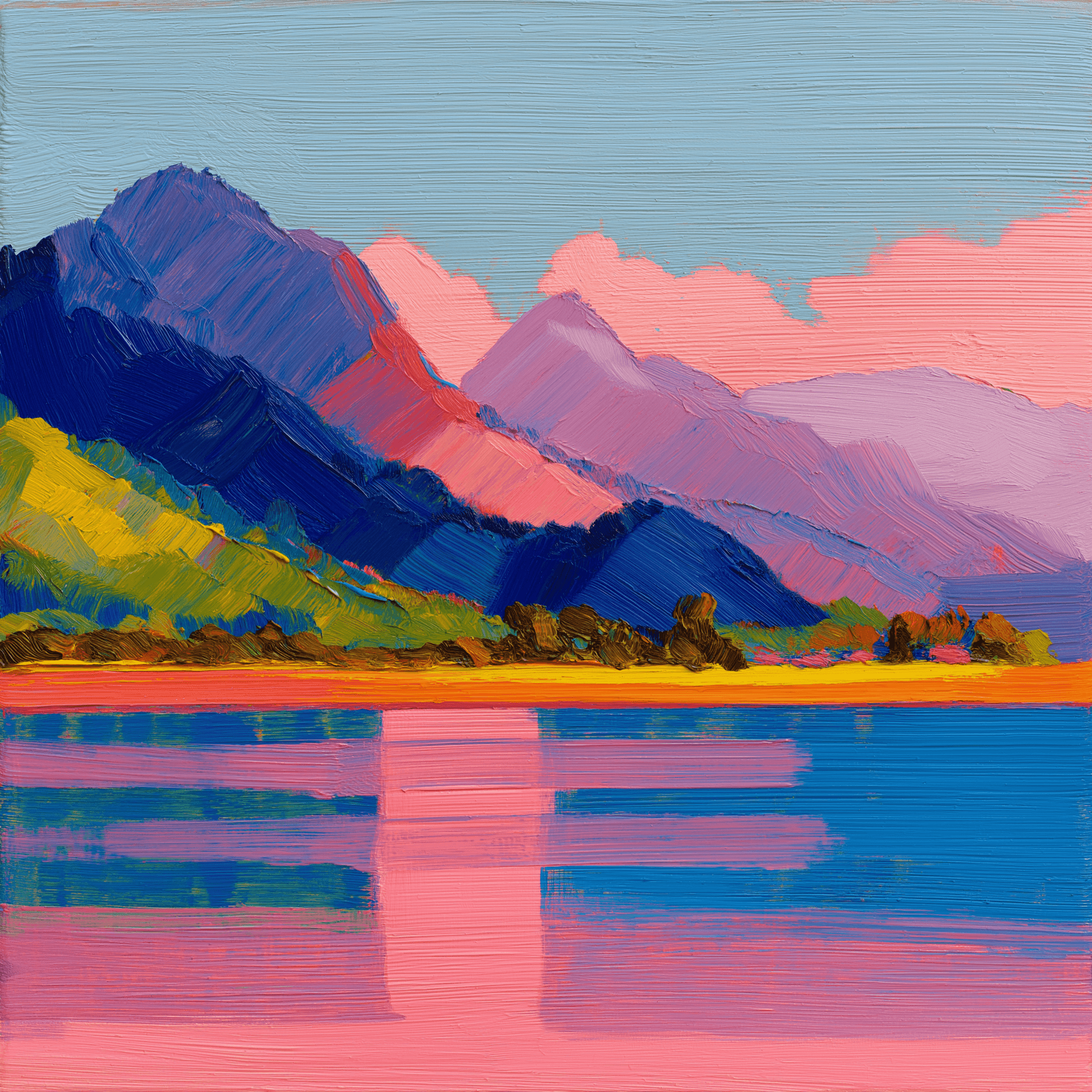 Mountain lake landscape