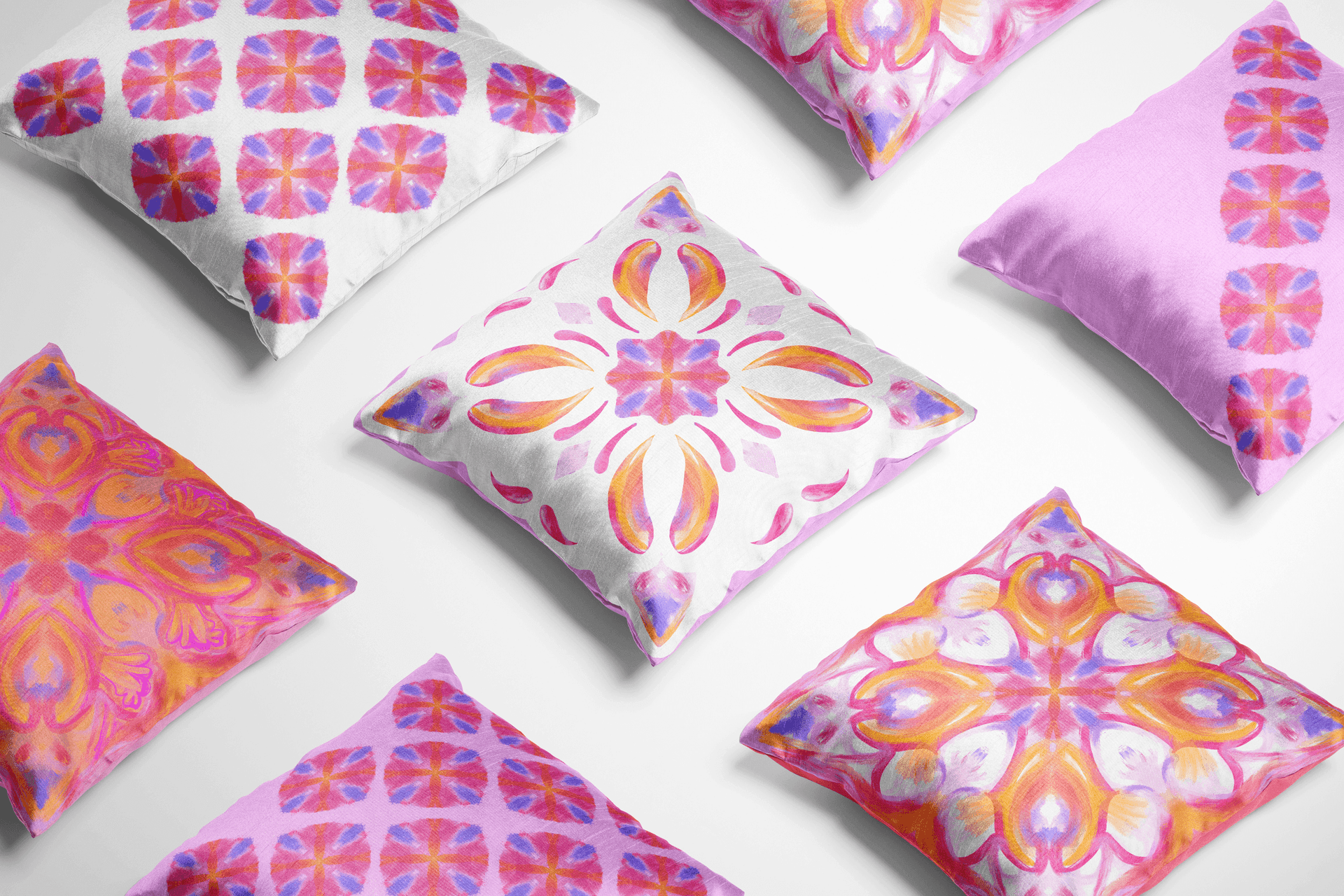 Watercolor art pillow design