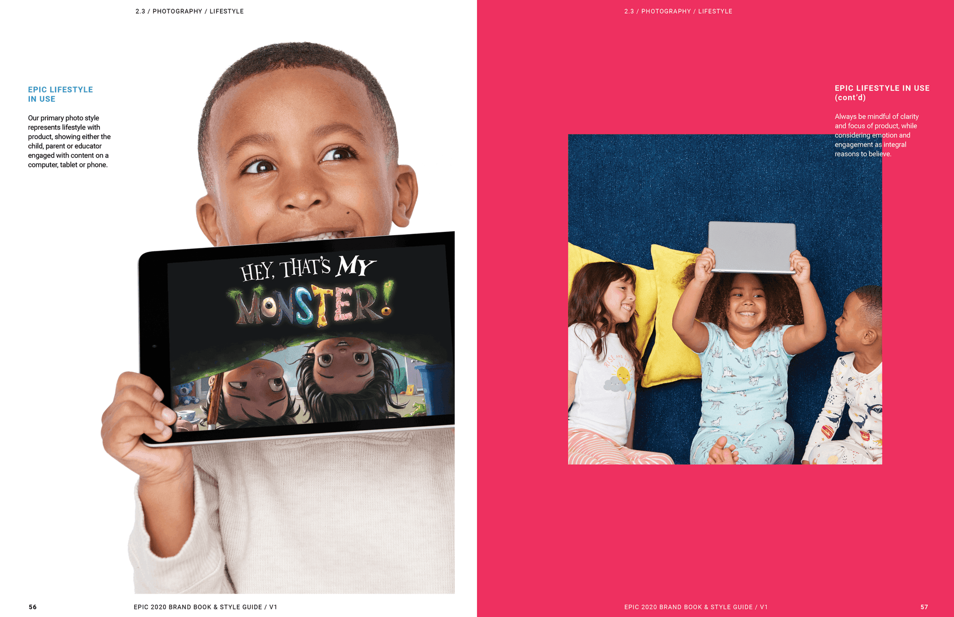 Lifestyle image - kids with tablets