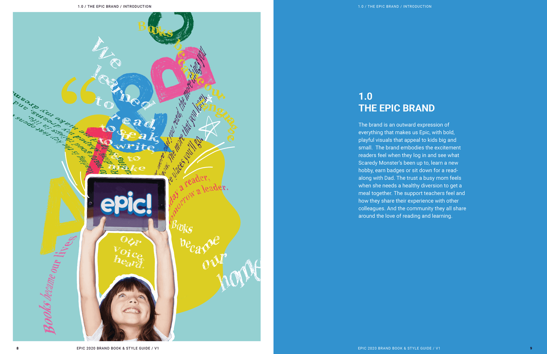 Pose example with kids and books