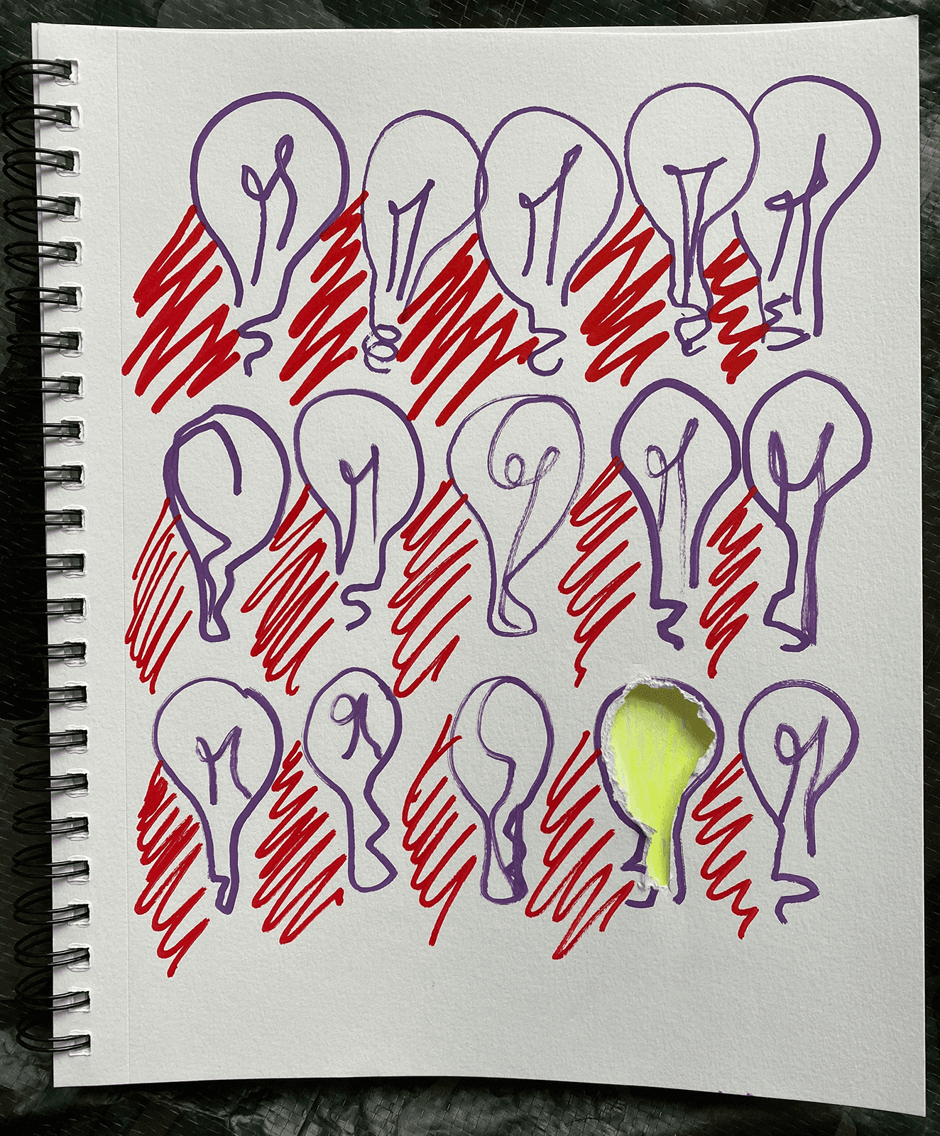 Hand-drawn sketch exploration 1