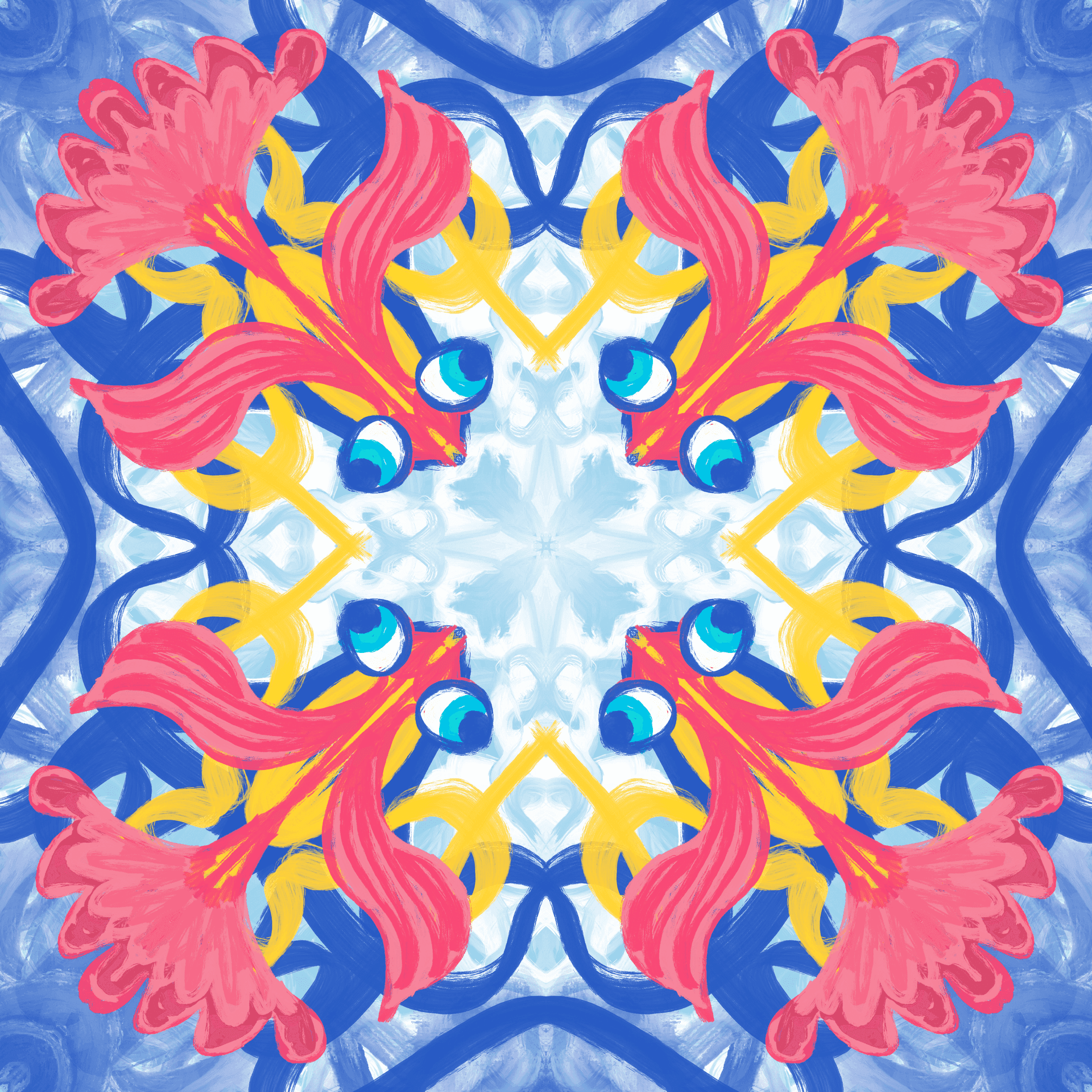 Kaleidoscope bird pattern