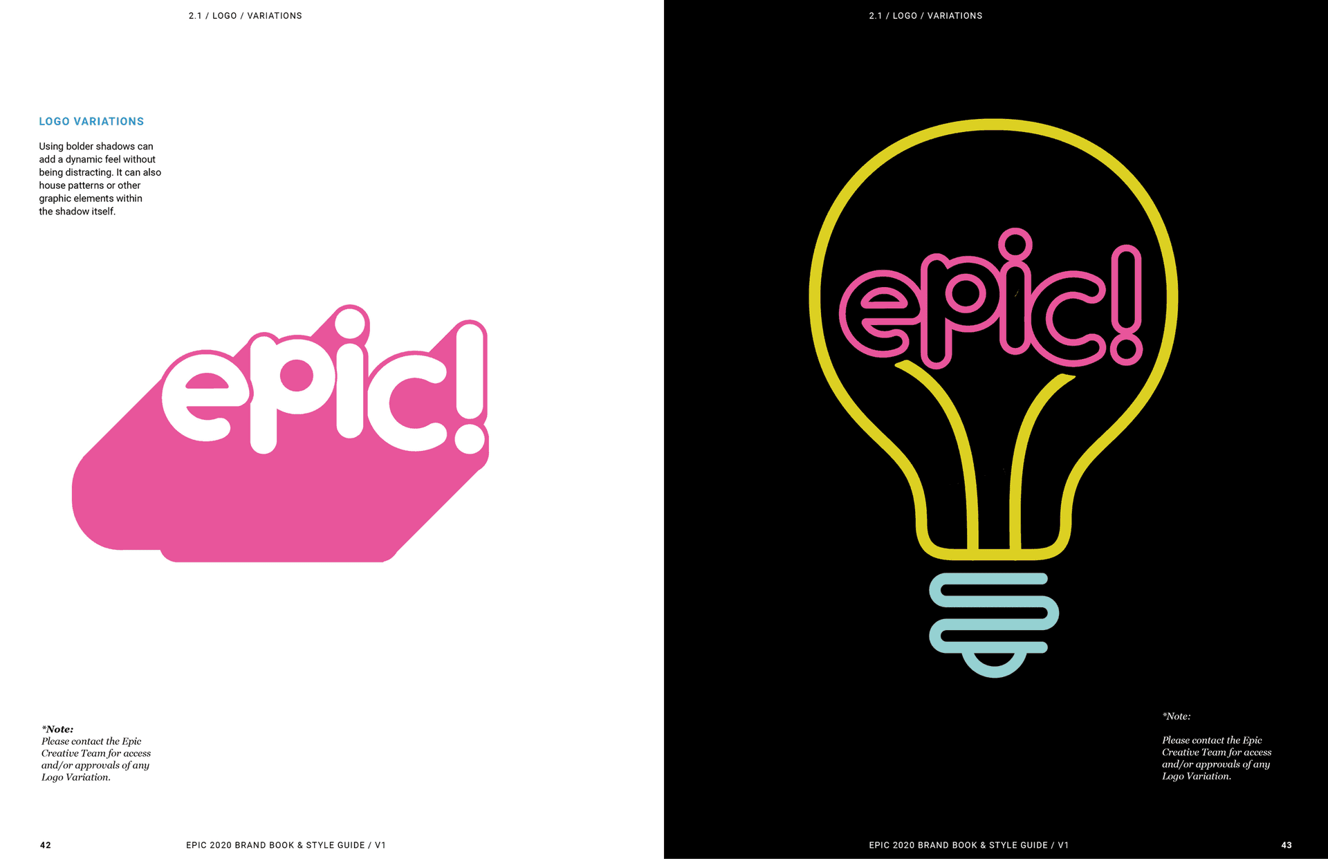 Logo variation: neon lightbulb
