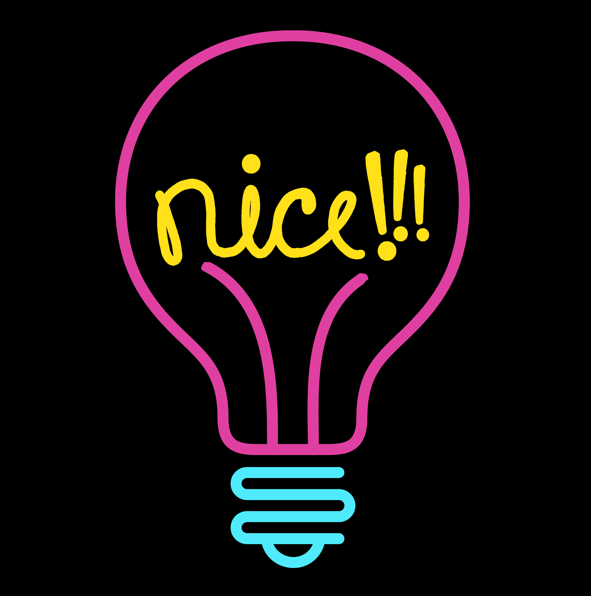 Nice!!! neon lightbulb illustration